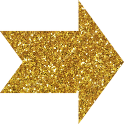 Gold Glitter Arrow
